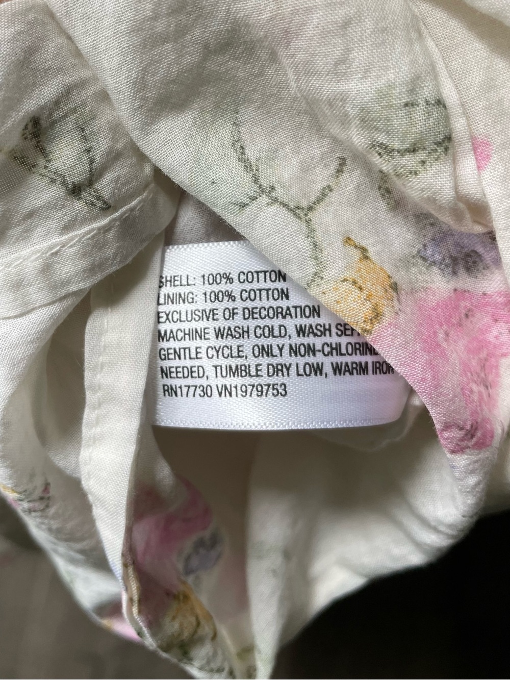 Universal Thread White Pink Floral Dress w/ pleats, eyelet & lace detailing - Picture 9 of 9